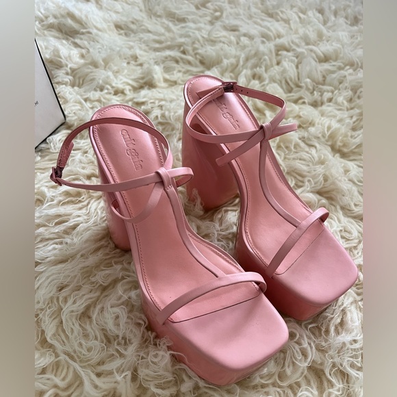 Brand New Cult Gaia Chiara pink heels platform sandals Size US 8.5 / EUR 39 - Picture 6 of 9